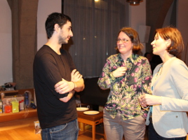 Corsin mit Andrea Nagel (PBI) und Regula Rytz (rechts)