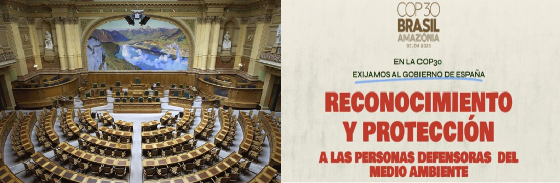 PBI Spanien und PBI Schweiz fordern ihre Regierungen auf, Umweltverteidiger*innen bei der COP30 in Brasilien zu unterstützen