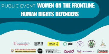 [Public Event] Women on the frontline: Human rights defenders