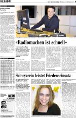 Schwyzerin leistet Friedenseinsatz